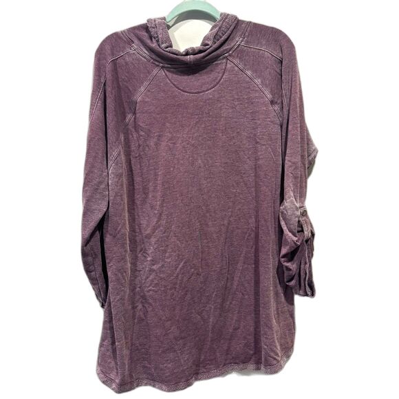 Calvin Klein Sweater Purple Long Sleeve Knit Cowl Neck Soft Causal Women sz XXL - Picture 9 of 10
